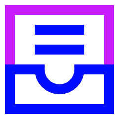 Inbox Content Icon from Sharp Neon Set