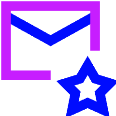 Inbox Favorite Icon from Sharp Neon Set
