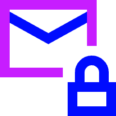 Inbox Lock Icon from Sharp Neon Set