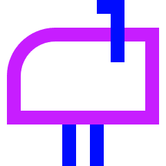 Inbox Post Icon from Sharp Neon Set