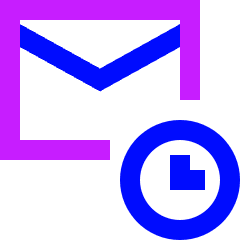 Inbox Schedule Icon from Sharp Neon Set