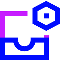 Inbox Setting Bolt Nut Icon from Sharp Neon Set