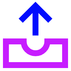 Inbox Tray 2 Icon from Sharp Neon Set