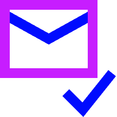 Mail Check Icon from Sharp Neon Set
