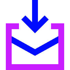 Mail Incoming Icon from Sharp Neon Set