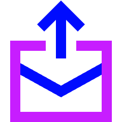 Mail Outgoing Icon from Sharp Neon Set