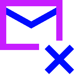 Mail Remove Icon from Sharp Neon Set
