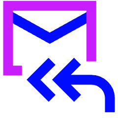 Mail Reply All Icon from Sharp Neon Set