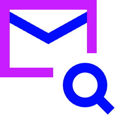Mail Search Icon from Sharp Neon Set