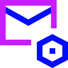 Mail Setting Bolt Nut Icon from Sharp Neon Set