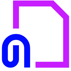 Email Attachment Document Icon from Sharp Neon Set