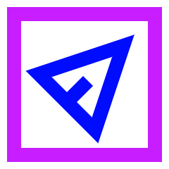 Send Email Square Icon from Sharp Neon Set
