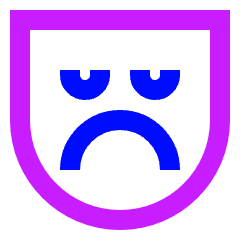 Sad Mask Icon from Sharp Neon Set
