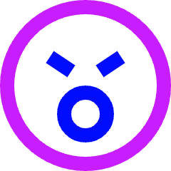 Smiley Angry Icon from Sharp Neon Set