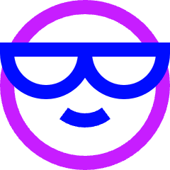 Smiley Cool Icon from Sharp Neon Set