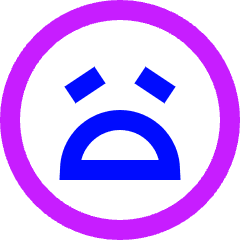 Smiley Devastated Icon from Sharp Neon Set