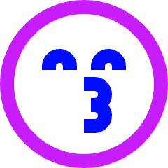 Smiley Emoji Kiss Happy Icon from Sharp Neon Set