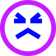 Smiley Emoji Terrified Icon from Sharp Neon Set
