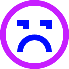 Smiley Grumpy Icon from Sharp Neon Set