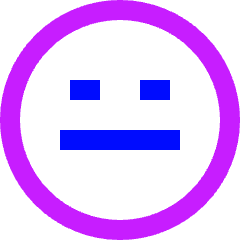 Smiley Indiferent Icon from Sharp Neon Set