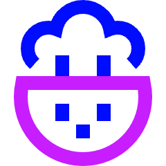 Smiley Mind Blown Icon from Sharp Neon Set