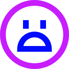 Smiley Sad Icon from Sharp Neon Set