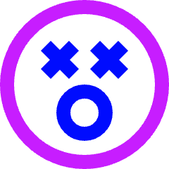 Smiley Shocked Icon from Sharp Neon Set