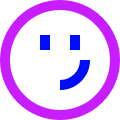 Smiley Smirk Icon from Sharp Neon Set