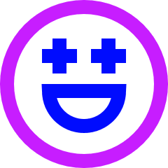 Smiley Sparks Icon from Sharp Neon Set