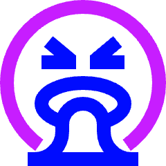 Smiley Throw Up Icon from Sharp Neon Set
