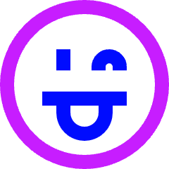 Smiley Tongue Out And Wink Icon from Sharp Neon Set