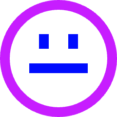 Straight Face Icon from Sharp Neon Set