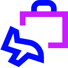 Baggage Airplane Icon from Sharp Neon Set