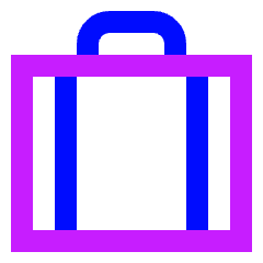 Baggage Icon from Sharp Neon Set