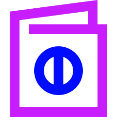 Passport Icon from Sharp Neon Set