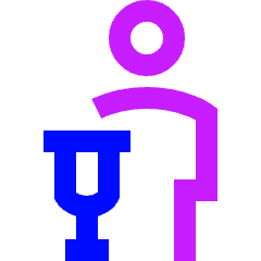 Crutch Icon from Sharp Neon Set
