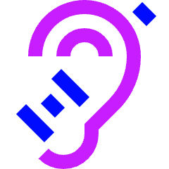 Hearing Deaf 2 Icon from Sharp Neon Set