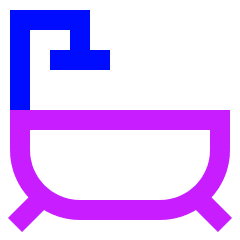 Bath Tub Icon from Sharp Neon Set