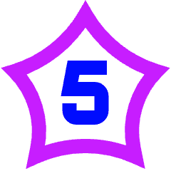 Hotel Five Star Icon from Sharp Neon Set