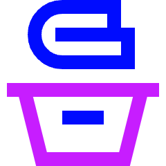 Laundry Basket Icon from Sharp Neon Set