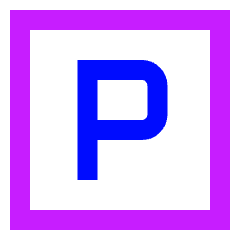 Parking Sign Icon from Sharp Neon Set