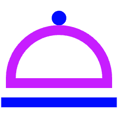 Serving Dome Icon from Sharp Neon Set