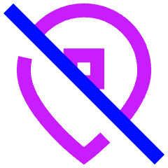 Location Pin Disabled Icon from Sharp Neon Set