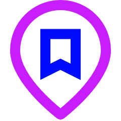 Location Pin Favorite Flag Icon from Sharp Neon Set