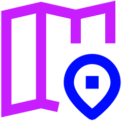 Map Location Icon from Sharp Neon Set