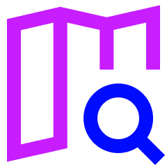 Map Search Icon from Sharp Neon Set