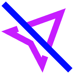 Navigation Arrow Off Icon from Sharp Neon Set
