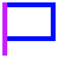 Rectangle Flag Icon from Sharp Neon Set