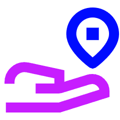 Share Location Icon from Sharp Neon Set