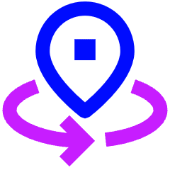 Sync Location Icon from Sharp Neon Set
